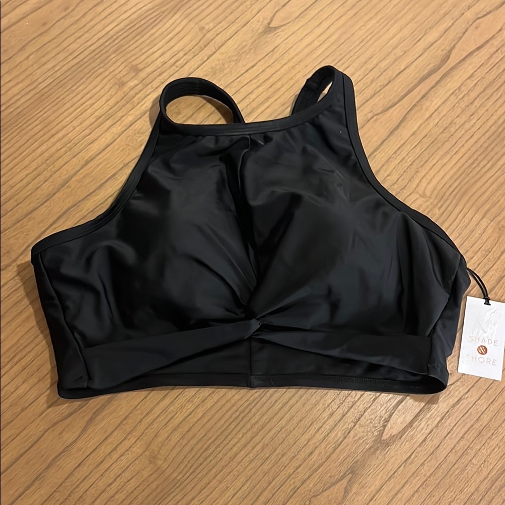 Shade & Shore Black Bikini with High Neckline